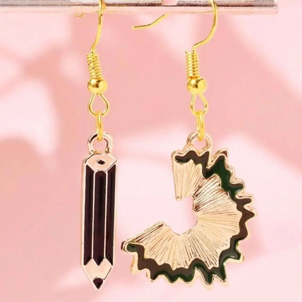 3for$20 1pair Fun Creative Cute Metal Pencil Shaving Asymmetrical, Teacher